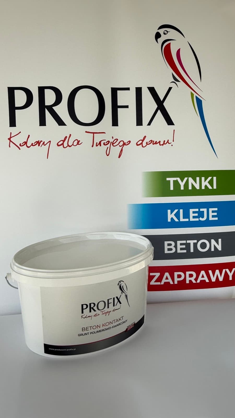 Produkty PROFIX: tynki, kleje, beton, zaprawy